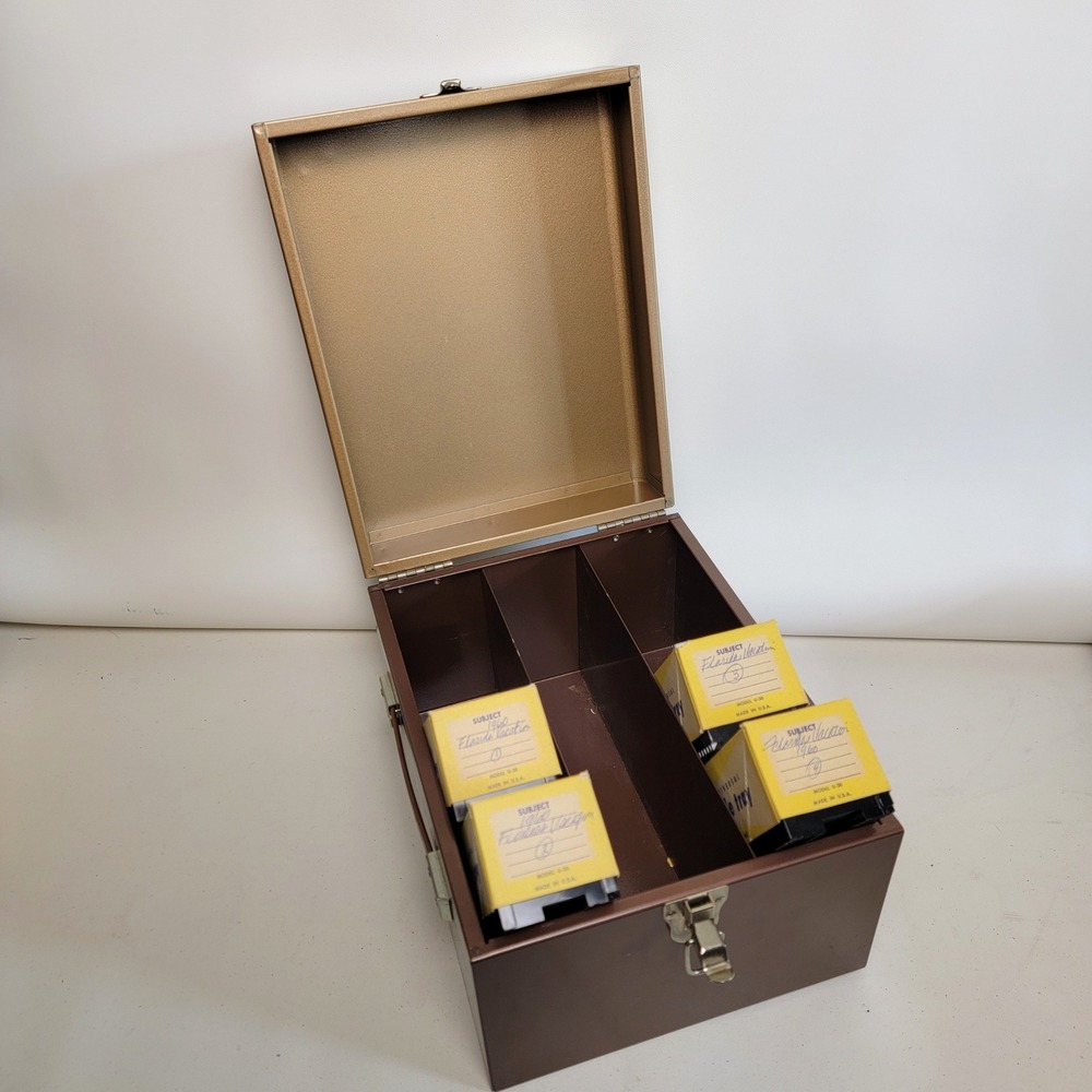 Vintage 1960 Florida Vacation 35mm Slides Lot Marineland Metal Case Kodachrome